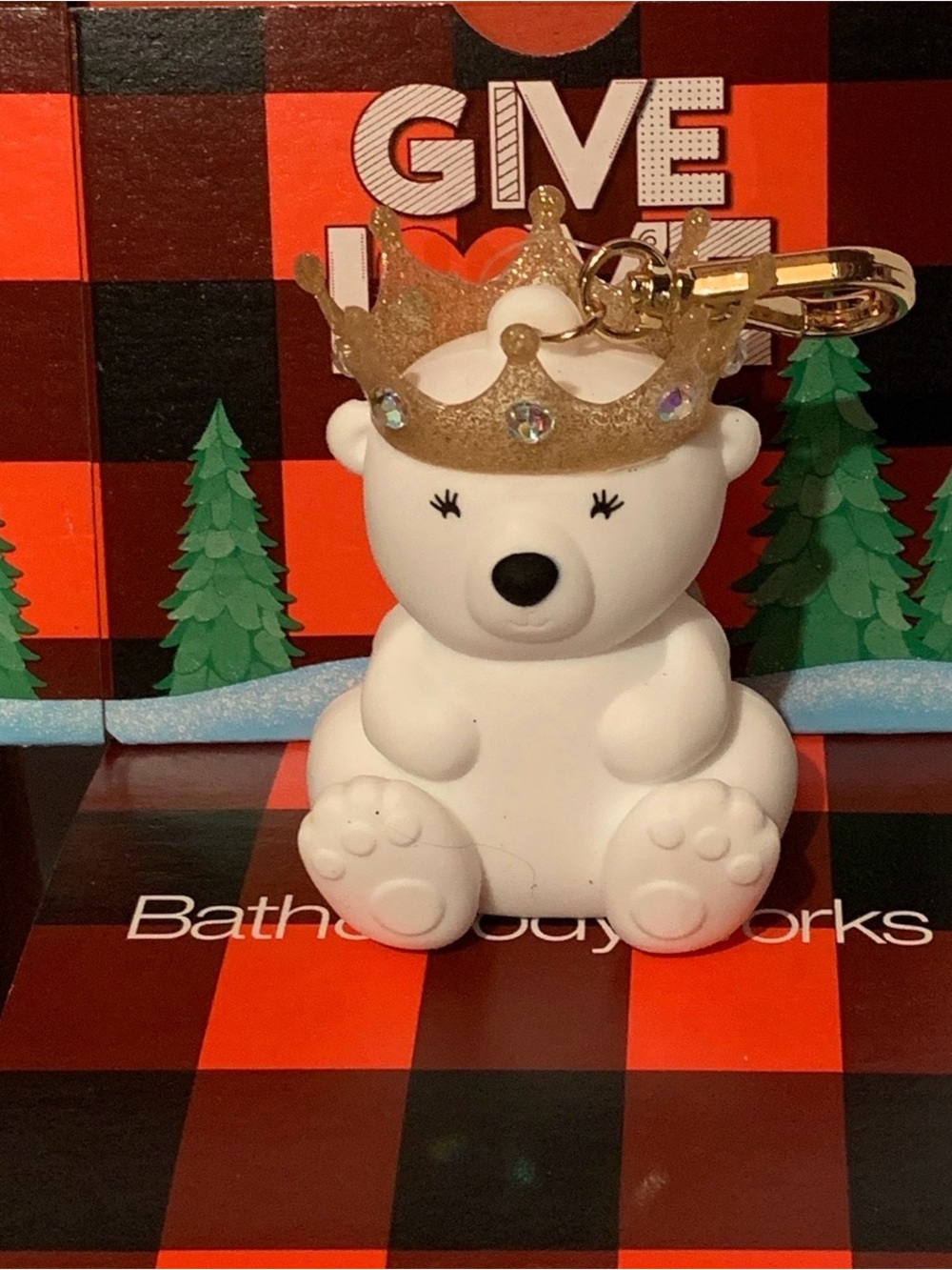 Bath & Body Works ROYAL POLAR BEAR Hand Sanitation Pocket. Bac Holder CHRISTMAS
